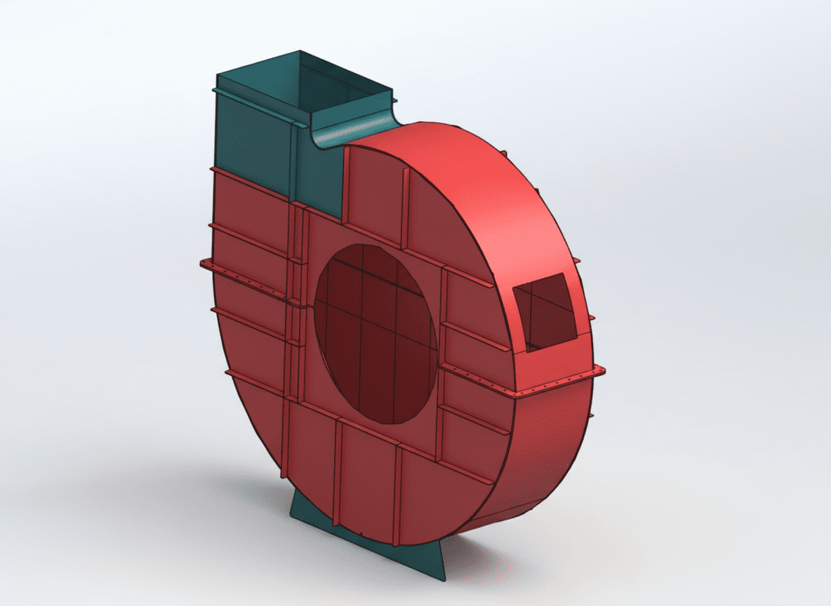 Encloses the impeller blower CAD design solution by citiusKBE